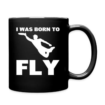 Ultimate Frisbee-Spieler - Tasse einfarbig - Schwarz - Rechts