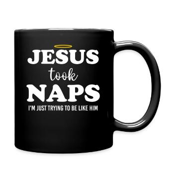 Jésus faisait des siestes, soyez comme Jésus - Mug uni - noir - Droite