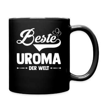 Urgroßmutter Uroma - Tasse einfarbig - Schwarz - Rechts