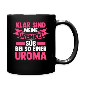 Urgroßmutter Uroma - Tasse einfarbig - Schwarz - Rechts
