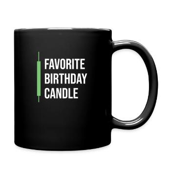 Bougie d’anniversaire préférée - Trading Stock Market - Mug uni - noir - Droite