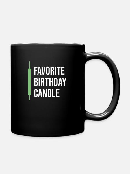 Favorite Birthday Candle - Trading Aktienmarkt - Tasse einfarbig - Schwarz