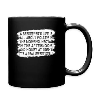 La vie des apiculteurs est une question de miel - Mug uni - noir - Droite