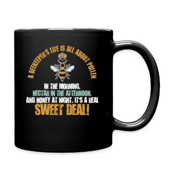 La vie des apiculteurs est une question de miel - Mug uni - noir - Droite