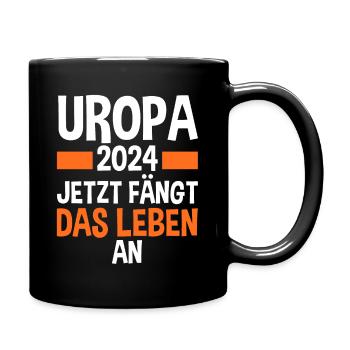 Werdender Uropa 2028 - Tasse einfarbig - Schwarz - Rechts