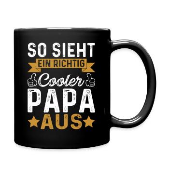 So sieht ein cooler Papa aus – Geschenk T-Shirt - Tasse einfarbig - Schwarz - Rechts