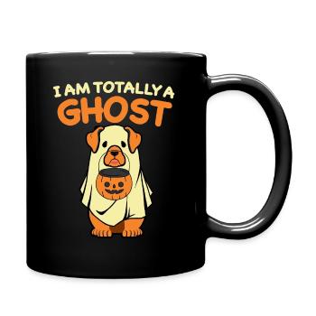 Je suis totalement un fantôme: chien mignon comme un fantôme - Mug uni - noir - Droite