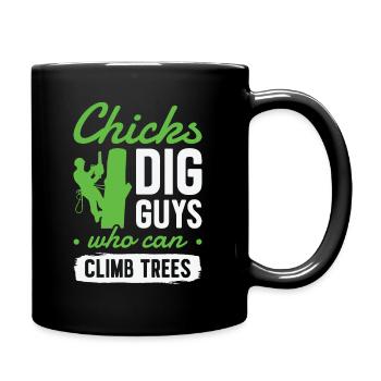 Arborist Tree Cutter Chainsaw Lumberjack - Full Colour Mug - black - Right