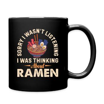 Japanische Ramen Nudeln darüber denke ich nach - Tasse einfarbig - Schwarz - Rechts