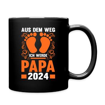 Werdender Papa 2043 - Tasse einfarbig - Schwarz - Rechts