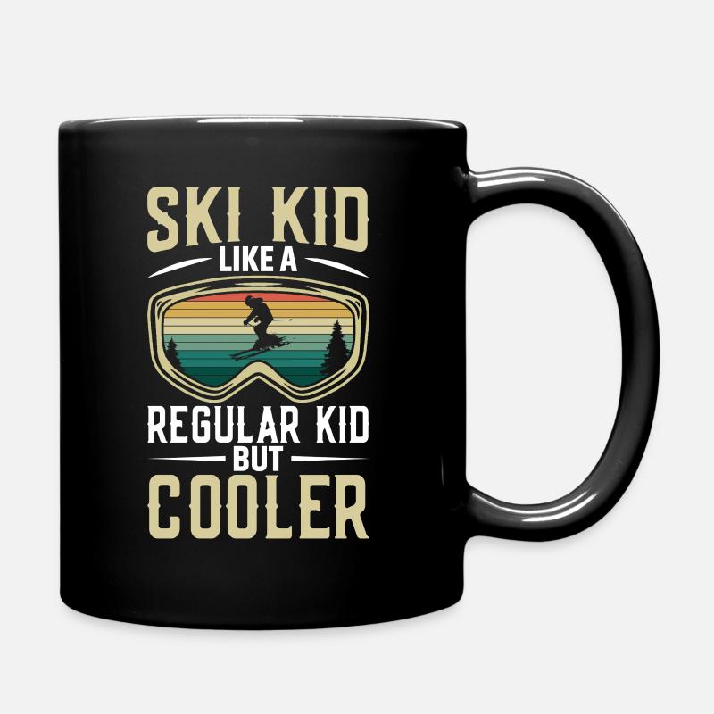 Ski Kind Wie Ein Normales Kind Aber Cooler - Tasse einfarbig - Schwarz