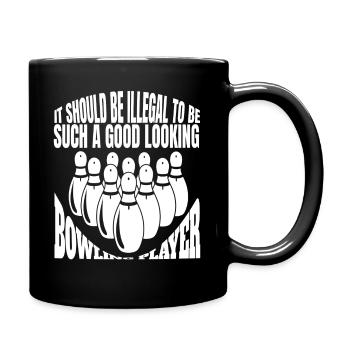 Bowling Skittles Bowling Club Bowler Bowling Club - Full Colour Mug - black - Right