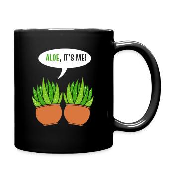 Aloe Vera Wortspiele Gärtner - Tasse einfarbig - Schwarz - Rechts