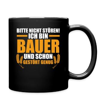 Landwirtschaft Landwirt Traktor Bauernhof Bauer - Tasse einfarbig - Schwarz - Rechts