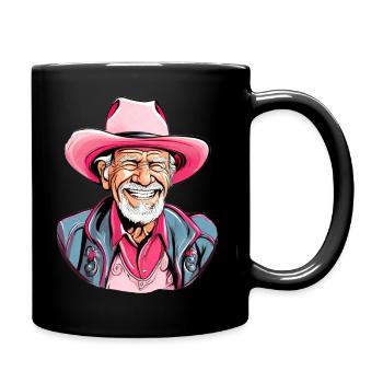 Avec ce chapeau, il rit bien - Mug uni - noir - Droite