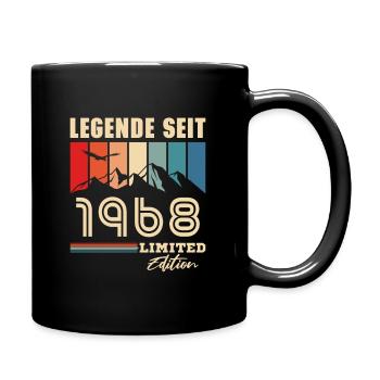 Legende seit 1968 Jahrgang 55. Geburtstag - Tasse einfarbig - Schwarz - Rechts