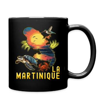 Martinique Tropicale Couché De Soleil paradisiaque - Mug uni - noir - Droite