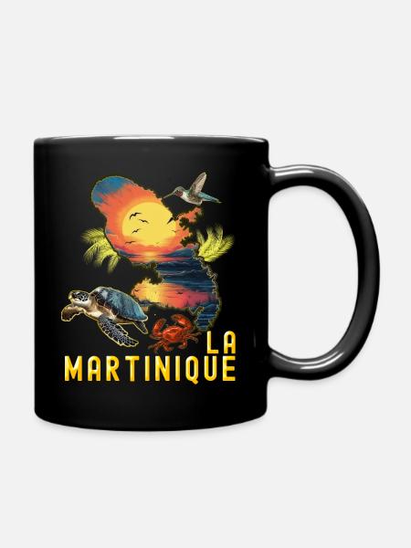 Martinique Tropicale Couché De Soleil paradisiaque - Mug uni - noir