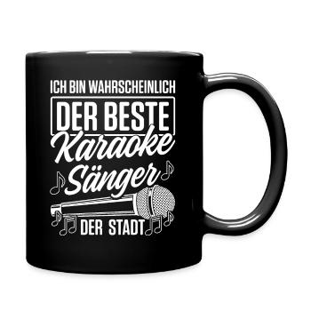 Karaoke Singen Für Lustige Karaoke Sängerin Karaok - Tasse einfarbig - Schwarz - Rechts