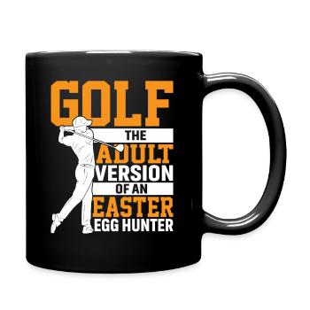 Golf La version adulte d’un chasseur d’œufs de Pâques - Mug uni - noir - Droite