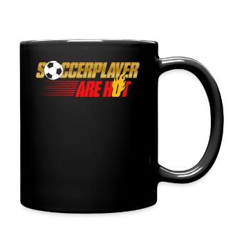 Soccerplayer are hot - Full Colour Mug - black - Right