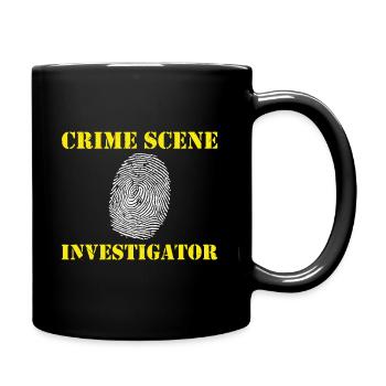 Crime Scene Investigator Fingerprint Detective - Full Colour Mug - black - Right