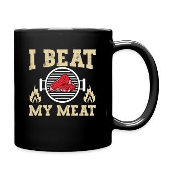 Seak Beef Grilling BBQ T-Bone Rib-Eye - Full Colour Mug - black - Right