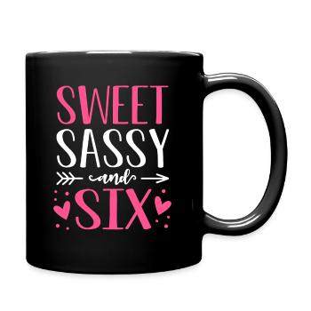 Cœurs Doux Sassy Et Six 6 ans 6ème - Mug uni - noir - Droite