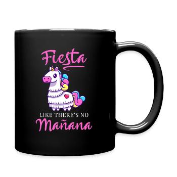 Fiesta Like There's No Manana Unicorn - Full Colour Mug - black - Right