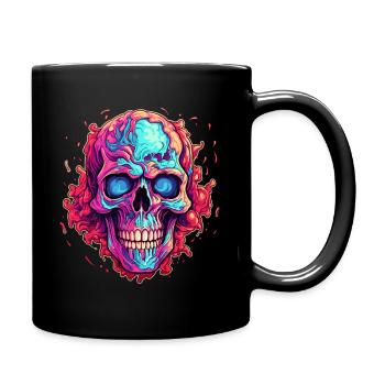 Crazy Skull - Colorful Skull - Full Colour Mug - black - Right