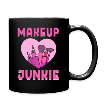 Makeup Junkie Kosmetischer Künstler - Tasse einfarbig - Schwarz - Rechts
