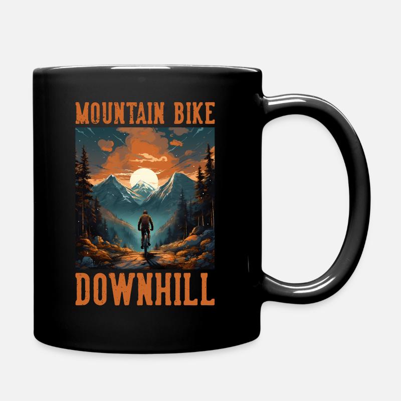 Mountain Bike Downhill MTB Mountainbiker - Tasse einfarbig - Schwarz