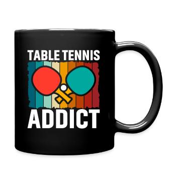 Accro au tennis de table - Mug uni - noir - Droite