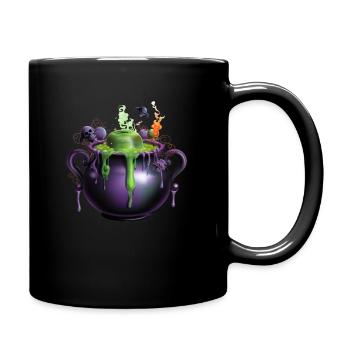 Design effrayant d’Halloween Chaudron de sorcière effrayant - Mug uni - noir - Droite