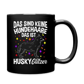 Husky Gassi Gehen Hundebesitzer Hund Geschenk Hund - Tasse einfarbig - Schwarz - Rechts