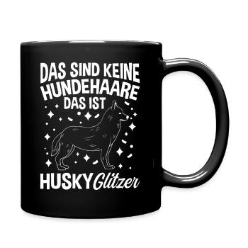 Husky Hundefan Hundebesitzer Hund Gassi Geher Hund - Tasse einfarbig - Schwarz - Rechts