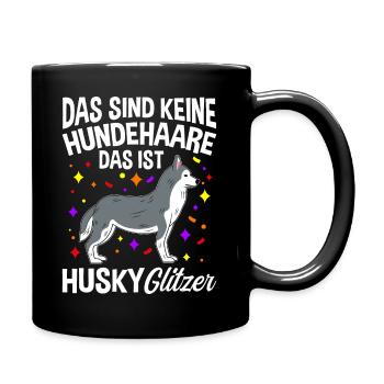 Husky Gassi Hundefan Hundebesitzer Hund Hundeliebh - Tasse einfarbig - Schwarz - Rechts