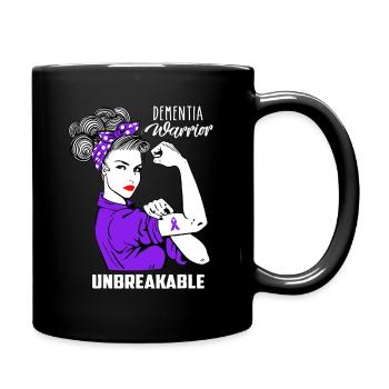 Dementia Warrior Unbreakable - Sensibilisation à la démence - Mug uni - noir - Droite