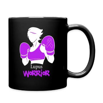 Lupus-Bewusstsein für Frauen, Lupus-Bewusstsein - Tasse einfarbig - Schwarz - Rechts