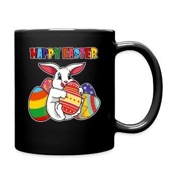 Happy Easter Bunny Egg Hunt Happy Easter - Full Colour Mug - black - Right