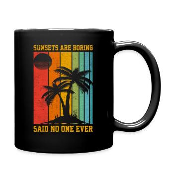Surfer's Paradise Tropischer Palmenstrand-Traum - Tasse einfarbig - Schwarz - Rechts