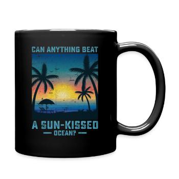 Surfer's Paradise Tropical Palm Beach Dream - Full Colour Mug - black - Right
