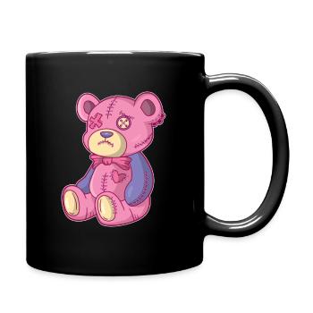 Kawaii Pastel Goth Teddy Bear Gothique Occulte Vaudou - Mug uni - noir - Droite