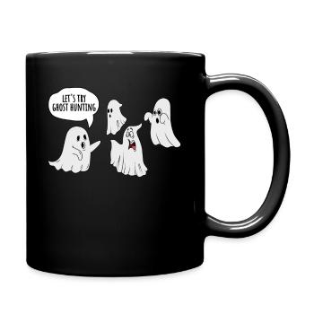Ghost Hunt Cute Ghosts Creepy Halloween - Full Colour Mug - black - Right