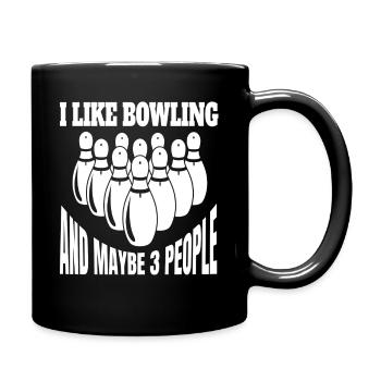 Bowling Bowling Club Skittles Club Bowling Bowler - Full Colour Mug - black - Right