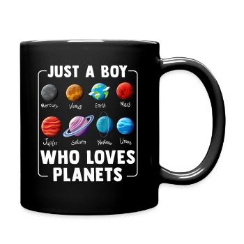 Just A Boy Who Loves Planets Solar System - Full Colour Mug - black - Right