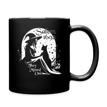 Salem 1692 They Missed One Halloween Cat Witch - Full Colour Mug - black - Right