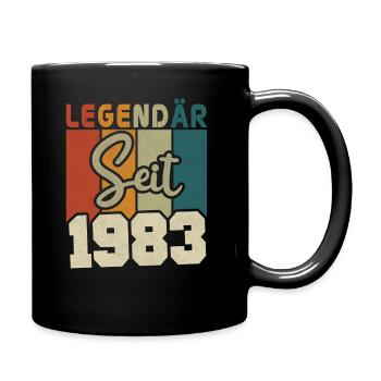 Legendäres Geburtstagsgeschenk 40/41 Jahre - Tasse einfarbig - Schwarz - Rechts