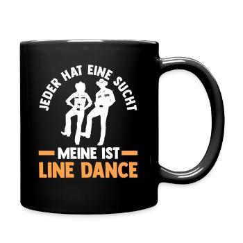 Line Dance Tänzer - Tasse einfarbig - Schwarz - Rechts