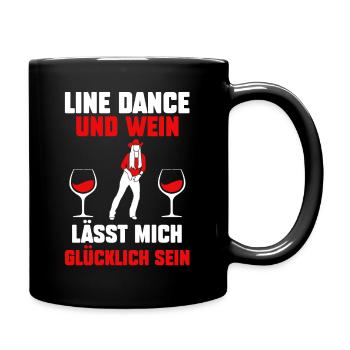 Line Dance Tänzer - Tasse einfarbig - Schwarz - Rechts